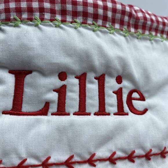 Pottery Barn Kids Lillie Peanuts Snoopy Quilted Christmas Tree Holiday Stocking - Picture 11 of 14